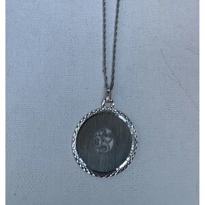 vintage sterling silver Lamode Heart Necklace 16" #413